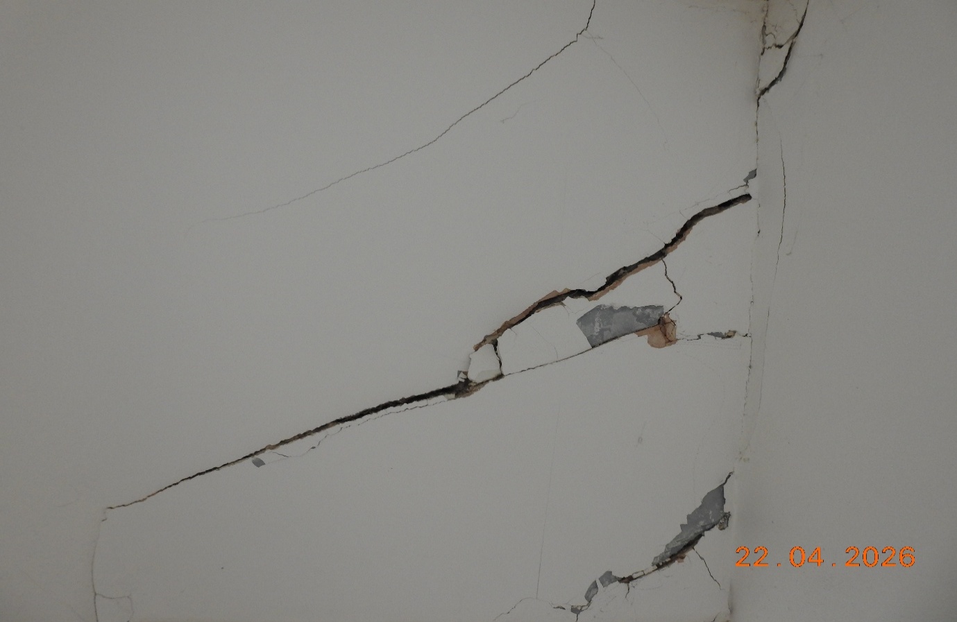 Structural movement and cracking.