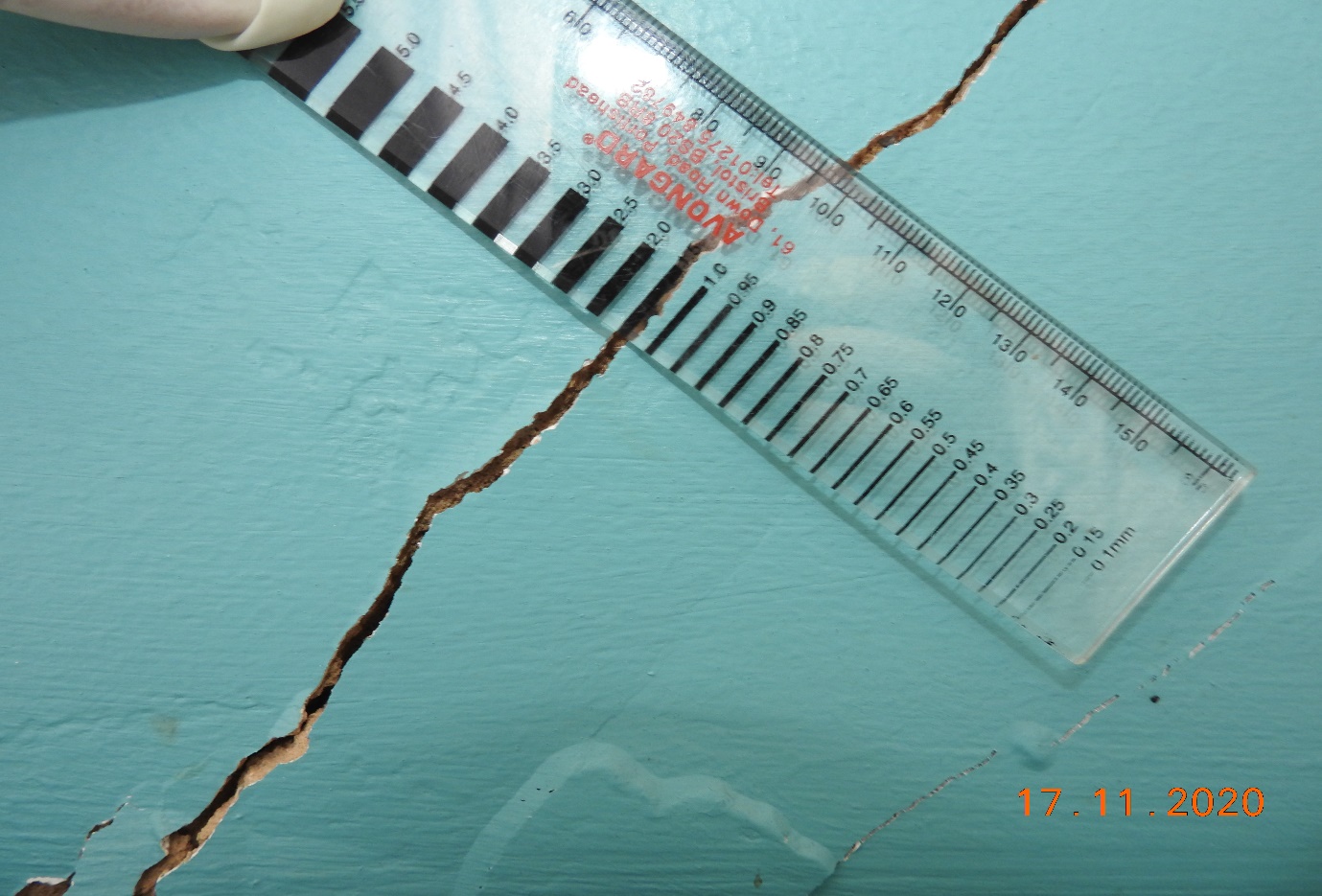 Structural cracking and movement.